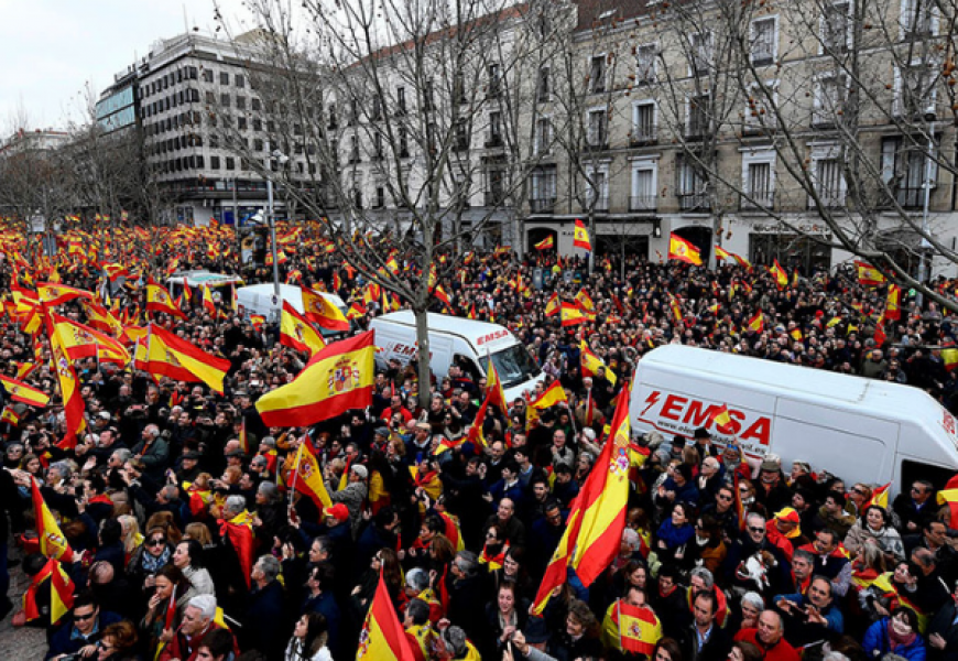 В Мадриде прошла акция протеста против помилования политиков из Каталонии